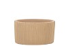 STRIPES SAND GOLD OVAL POT 15X9X9CM NM