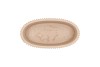 STRIPES SAND GOLD OVAL POT 15X9X9CM NM