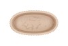 STRIPES SAND GOLD OVAL POT 19X10X10CM NM