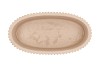 STRIPES SAND GOLD OVAL POT 23X12X11CM NM