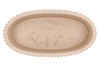 STRIPES SAND GOLD OVAL POT 27X15X13CM NM