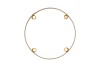 CANDLE HOLDER GOLD RING METAL 30CM