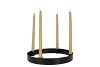 CANDLE HOLDER BLACK RING METAL 30CM