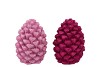 JINGLE FUCHSIA/PINK PINECONE ASS 7X7X10CM