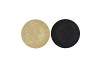 MELAMINE SHINE BLACK/GOLD PLATE ROUND ASS 22X22X2CM