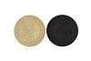 MELAMINE SHINE BLACK/GOLD PLATE ROUND ASS 28X28X2CM