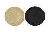 MELAMINE SHINE BLACK/GOLD PLATE ROUND ASS 33X33X2CM