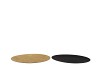 MELAMINE SHINE BLACK/GOLD PLATE ROUND ASS 33X33X2CM