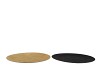 MELAMINE SHINE BLACK/GOLD PLATE ROUND ASS 40X40X2CM