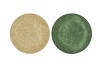 MELAMINE SHINE OLIVE GREEN/GOLD PLATE ROUND ASS 33X33X2CM