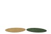 MELAMINE SHINE OLIVE GREEN/GOLD PLATE ROUND ASS 33X33X2CM