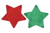 MELAMINE SHINE GREEN/RED PLATE STAR 28X28X1CM