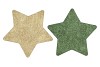 MELAMINE SHINE OLIVE GREEN/GOLD PLATE STAR 28X28X1CM