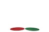 MELAMINE SHINE GREEN/RED PLATE ROUND ASS 22X22X2CM