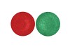 MELAMINE SHINE GREEN/RED PLATE ROUND ASS 28X28X2CM