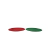 MELAMINE SHINE GREEN/RED PLATE ROUND ASS 28X28X2CM