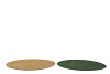MELAMINE SHINE OLIVE GREEN/GOLD PLATE ROUND ASS 40X40X2CM