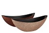 MELAMINE SHINE BRONZE/NUDE BOAT OVAL 39X12X13CM