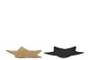 MELAMINE SHINE BLACK/GOLD PLATE STAR 24X24X1CM