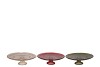 DAYAH COSY AUTUMN GLASS PLATE ON FOOT 20X8CM ASS P/1