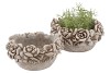 CONCRETE SAINT ANTIQUE FLOWER BOWL ROUND 25X25X13CM NM