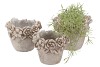 CONCRETE ANTIQUE FLOWER POT ROUND 16X16X14CM