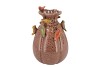 BIRD VASE CAT EYE PINK 18X18X28CM
