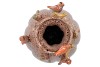 BIRD VASE CAT EYE PINK 22X25X37CM