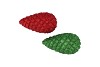 JINGLE RED/GREEN PINECONE ASS 10X5X5CM