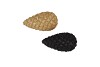 JINGLE GOLD/BLACK PINECONE ASS 10X5X5CM