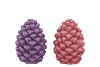 JINGLE PURPLE/PINK PINECONE ASS 7X7X10CM