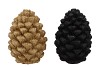 JINGLE GOLD/BLACK PINECONE ASS 9X9X13CM