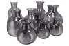 MIRA SMOKE GLASS CONE NECK SPHERE VASE 16X16X17CM NM