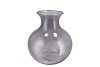 MIRA SMOKE GLASS CONE NECK SPHERE VASE 25X25X27CM NM
