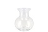 MIRA CLEAR GLASS CONE NECK SPHERE VASE 16X16X17CM