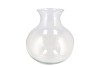 MIRA CLEAR GLASS CONE NECK SPHERE VASE 25X25X27CM