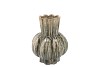 GARLIC GREEN ACTIVE GLAZE LOW VASE 21X25CM