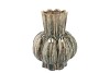GARLIC GREEN ACTIVE GLAZE LOW VASE 28X35CM