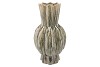 GARLIC GREEN ACTIVE GLAZE HIGH VASE 25X45CM