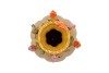 BIRD VASE OCHER 13X13X19CM
