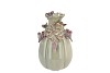 BIRD VASE MOSS GREEN 13X13X19CM