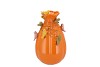 BIRD VASE COGNAC 13X13X19CM NM