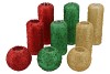 SPARKLY GREEN/RED/GOLD T-LIGHTS S/3