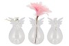 SPARKLY CLEAR ANGEL GLASS VASE 7X12CM