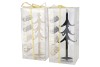 SPARKLY BLACK/CHAMPAGNE X-MAS TREE ASS 8X25CM