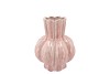 GARLIC PINK ACTIVE GLAZE LOW VASE 21X25CM