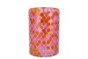 GLOWING MOSAIC FUCHSIA/ORANGE T-LIGHTS 10X15CM