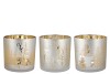 JOLLY WHITE/GOLD T-LIGHTS ASS 15X15CM