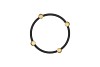 ARIANA BLACK/GOLD 4X CANDLE HOLDER 20X20X7CM