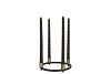 ARIANA BLACK/GOLD 4X CANDLE HOLDER 20X20X7CM